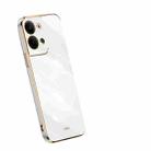 For OPPO Reno9 Pro+ XINLI Straight Edge 6D Electroplate TPU Phone Case(White) - 1