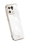 For Xiaomi 13 Pro XINLI Straight Edge 6D Electroplate TPU Phone Case(White) - 1