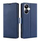 For Realme 10 Pro+ 5G Ultra-thin Voltage Side Buckle Horizontal Flip Leather Phone Case(Blue) - 1