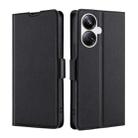 For Realme 10 Pro+ 5G Ultra-thin Voltage Side Buckle Horizontal Flip Leather Phone Case(Black) - 1