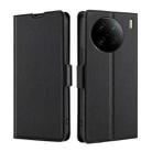 For vivo X90 Pro 5G Ultra-thin Voltage Side Buckle Horizontal Flip Leather Phone Case(Black) - 1