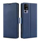 For TCL 40R 5G Ultra-thin Voltage Side Buckle Horizontal Flip Leather Phone Case(Blue) - 1