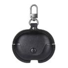 For Huawei FreeBuds Pro 2 Business Leather Earphone Protective Case with Hook(Black) - 1