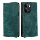 For OPPO Reno9 5G / Reno9 Pro 5G RFID Anti-theft Brush Magnetic Leather Phone Case(Green) - 1