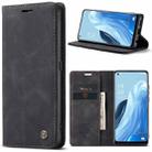 For OPPO Reno7 4G Indonesia/F21 Pro 4G/Reno8 4G CaseMe 013 Multifunctional Horizontal Flip Leather Phone Case(Black) - 1
