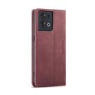 For OPPO Reno8 5G Global CaseMe 013 Multifunctional Horizontal Flip Leather Phone Case(Wine Red) - 3