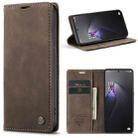 For OPPO Reno8 Pro 5G Global CaseMe 013 Multifunctional Horizontal Flip Leather Phone Case(Coffee) - 1