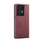 For OPPO Reno8 Pro 5G Global CaseMe 013 Multifunctional Horizontal Flip Leather Phone Case(Wine Red) - 3