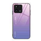 For Xiaomi 13 Pro Gradient Color Glass Phone Case(Pink Purple) - 1