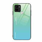 For Xiaomi Redmi A1+ Gradient Color Glass Phone Case(Green Cyan) - 1