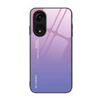 For OPPO A1 Pro Gradient Color Glass Phone Case(Pink Purple) - 1