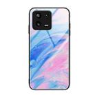 For Xiaomi 13 Pro Marble Pattern Glass Phone Case(Pink) - 1