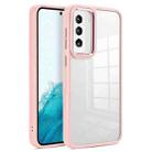 For Samsung Galaxy S23 5G Clear Acrylic Soft TPU Phone Case(Pink) - 1