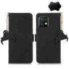 For Motorola Moto X40 Pro Genuine Leather Magnetic RFID Leather Phone Case(Black) - 1