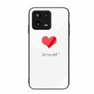 For Xiaomi 13 Colorful Painted Glass Phone Case(Red Heart) - 1