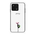 For Xiaomi 13 Colorful Painted Glass Phone Case(Peony) - 1