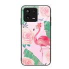 For Xiaomi 13 Colorful Painted Glass Phone Case(Flamingo) - 1