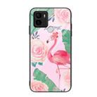 For Xiaomi Redmi A1+ Colorful Painted Glass Phone Case(Flamingo) - 1