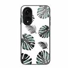 For OPPO A1 Pro Colorful Painted Glass Phone Case(Banana Leaves) - 1