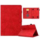 For 7 inch Tablets Tower Embossed Leather Tablet Case(Red) - 1