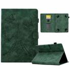 For 8 inch Tablets Tower Embossed Leather Tablet Case(Green) - 1