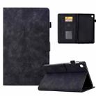 For Samsung Galaxy Tab A7 Lite Tower Embossed Leather Tablet Case(Black) - 1