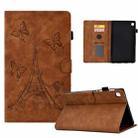 For Samsung Galaxy Tab A 8.0 2019 T290 Tower Embossed Leather Tablet Case(Brown) - 1