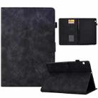 For Huawei MediaPad T3 10 Tower Embossed Leather Tablet Case(Black) - 1