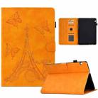 For Huawei MediaPad T3 10 Tower Embossed Leather Tablet Case(Khaki) - 1