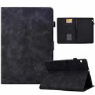 For Huawei MediaPad T5 Tower Embossed Leather Tablet Case(Black) - 1