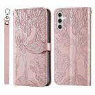 For Samsung Galaxy A54 5G Life Tree Embossing Pattern Leather Phone Case(Rose Gold) - 1
