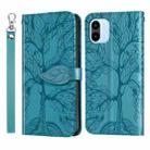 For Xiaomi Redmi A1 Life Tree Embossing Pattern Leather Phone Case(Blue) - 1