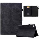 For Samsung Galaxy Tab A8 10.5 2021 X205 Tower Embossed Leather Smart Tablet Case(Black) - 1