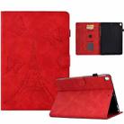For iPad 10.2 2021/2020/2019 / 10.5 2019/2017 Tower Embossed Leather Smart Tablet Case(Red) - 1