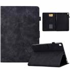 For iPad 10.2 2021/2020/2019 / 10.5 2019/2017 Tower Embossed Leather Smart Tablet Case(Black) - 1