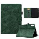 For iPad 10th Gen 10.9 2022 Tower Embossed Leather Smart Tablet Case(Green) - 1