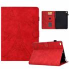 For iPad Air / Air 2 / 9.7 2017 / 9.7 2018 Tower Embossed Leather Smart Tablet Case(Red) - 1