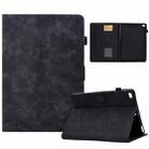 For iPad Air / Air 2 / 9.7 2017 / 9.7 2018 Tower Embossed Leather Smart Tablet Case(Black) - 1