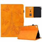 For iPad mini 5 / 4 / 3 / 2 / 1 Tower Embossed Leather Smart Tablet Case(Khaki) - 1