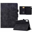 For iPad mini 6 Tower Embossed Leather Smart Tablet Case(Black) - 1