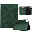 For iPad Pro 11 2021/2020/2018 / Air 10.9 2020 Tower Embossed Leather Smart Tablet Case(Green) - 1