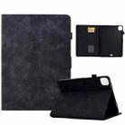 For iPad Pro 11 2021/2020/2018 / Air 10.9 2020 Tower Embossed Leather Smart Tablet Case(Black) - 1
