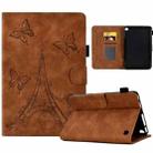 For Amazon Kindle Fire HD8 2022/2020 Tower Embossed Leather Smart Tablet Case(Brown) - 1