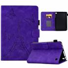 For Amazon Kindle Fire HD8 2022/2020 Tower Embossed Leather Smart Tablet Case(Purple) - 1