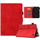 For Amazon Kindle Fire HD8 2022/2020 Tower Embossed Leather Smart Tablet Case(Red) - 1