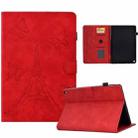 For Amazon Kindle Fire HD10 2021 Tower Embossed Leather Smart Tablet Case(Red) - 1