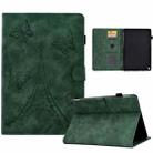 For Amazon Kindle Fire HD10 2021 Tower Embossed Leather Smart Tablet Case(Green) - 1