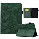 For Amazon Kindle Paperwhite 5 Tower Embossed Leather Smart Tablet Case(Green) - 1