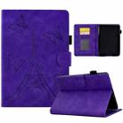 For Amazon Kindle Paperwhite 4/3/2/1 Tower Embossed Leather Smart Tablet Case(Purple) - 1