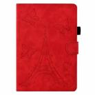 For Amazon Kindle Paperwhite 4/3/2/1 Tower Embossed Leather Smart Tablet Case(Red) - 2